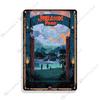 Classic Movie Poster Jurassic Park Metal Sign Retro Poster Vintage Metal Plaque Rusty Metal Sign Club Bar Cafe Industrial Decor