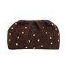 Versatile Matt Side Clutch Bag Retro Large Capacity Lady Hand-held Purse Leopard Print Magnetic Button Pleated Rivet Handbag