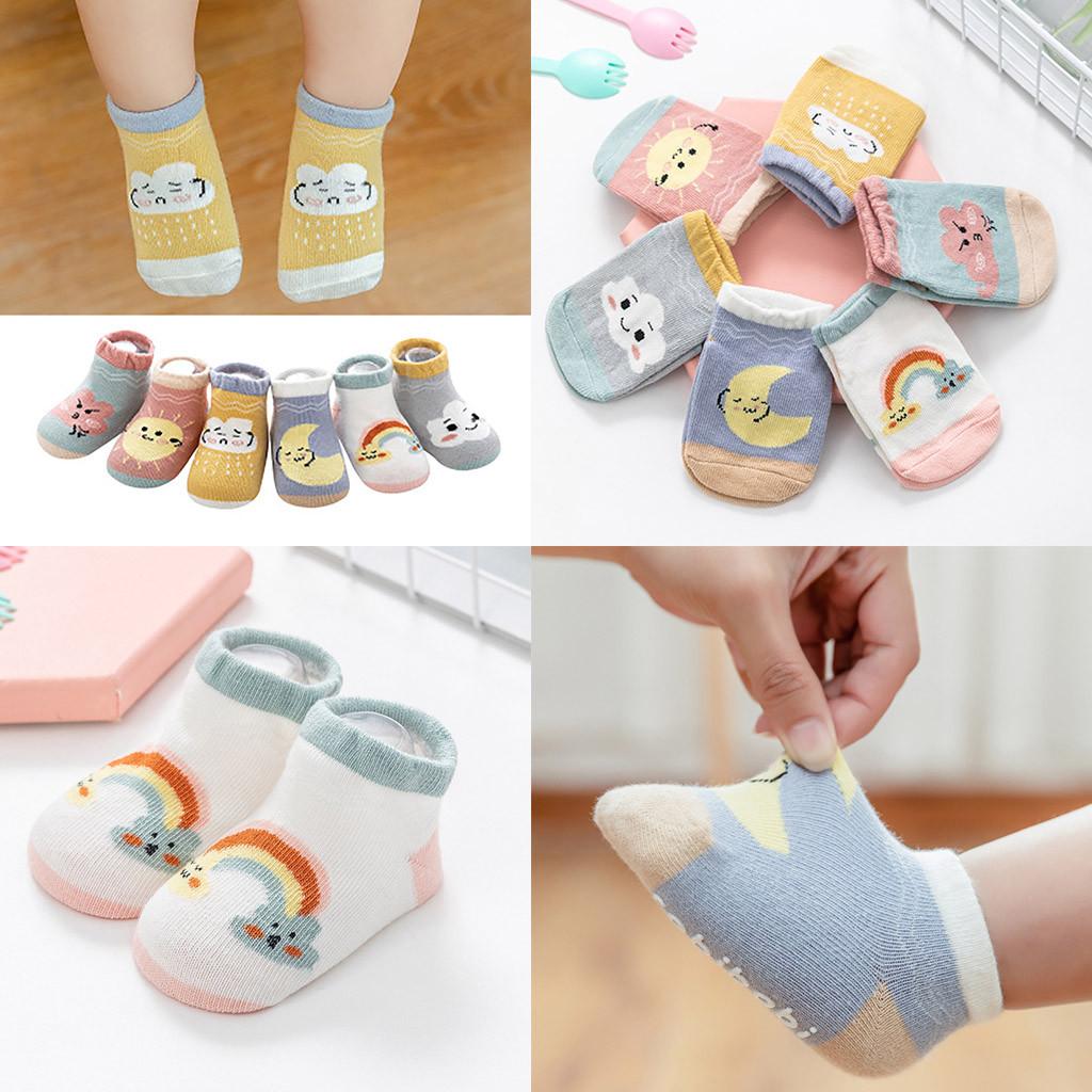 

Kids Infant Baby Boys Girls Breathable Cartoon Weather Print Anti-Slip Socks