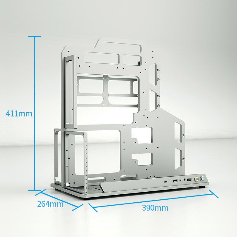Aluminum Alloy ATX Open Frame Computer Case,Portable Water-Cooled ITX/MATX Chassis for DIY Gaming and Assembly