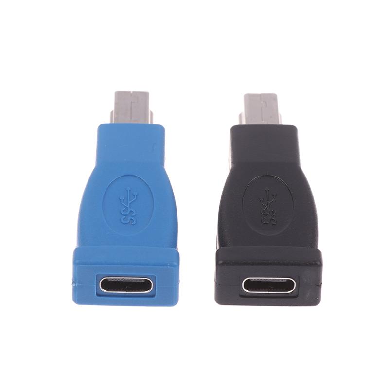 Usb Type C 3.0 Female To Usb 3.0 B Male Data Adapter Connector Converter For Printer Scanner External Hard Drivers Laptop