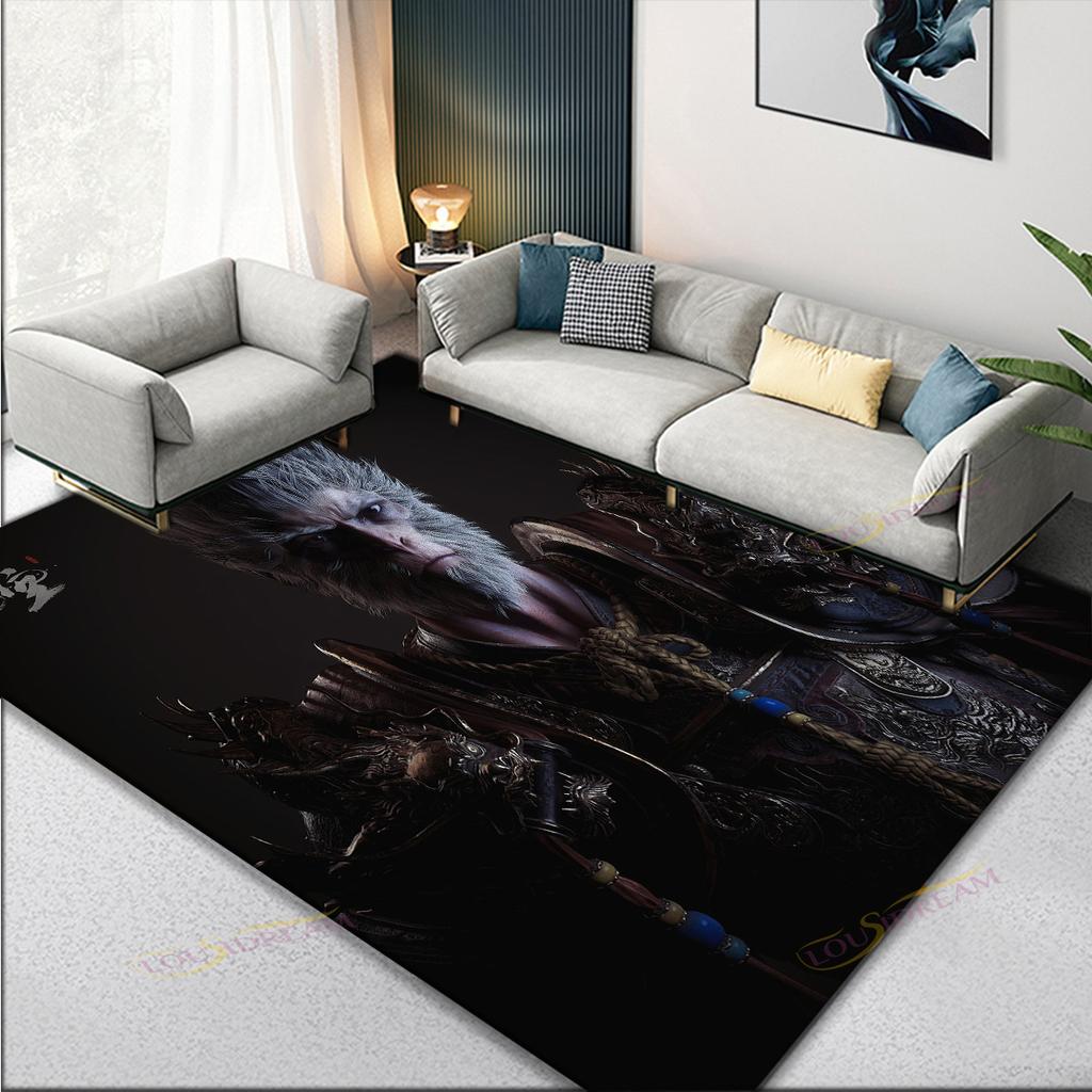 1PC Wukong Ring Velvet Floor Mat Modern Dirt Resistant Washable Erasable Waterproof Care-Free Home Decor