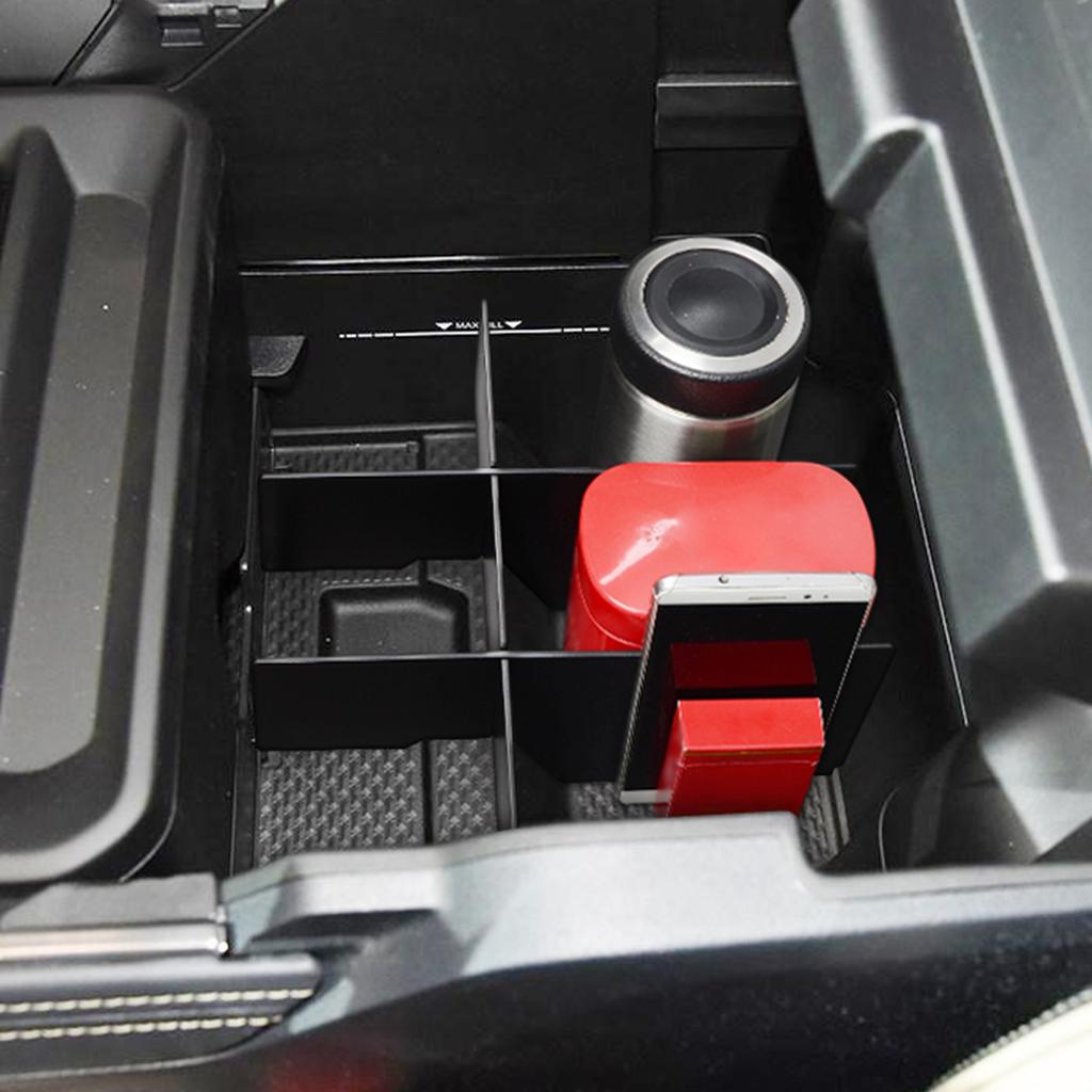 BBQ1 for Dodge Ram 1500 2500 3500 2019-2025 Center Armrest Lower layer Storage Box Partition Tray Organizer Car Interior Accessories