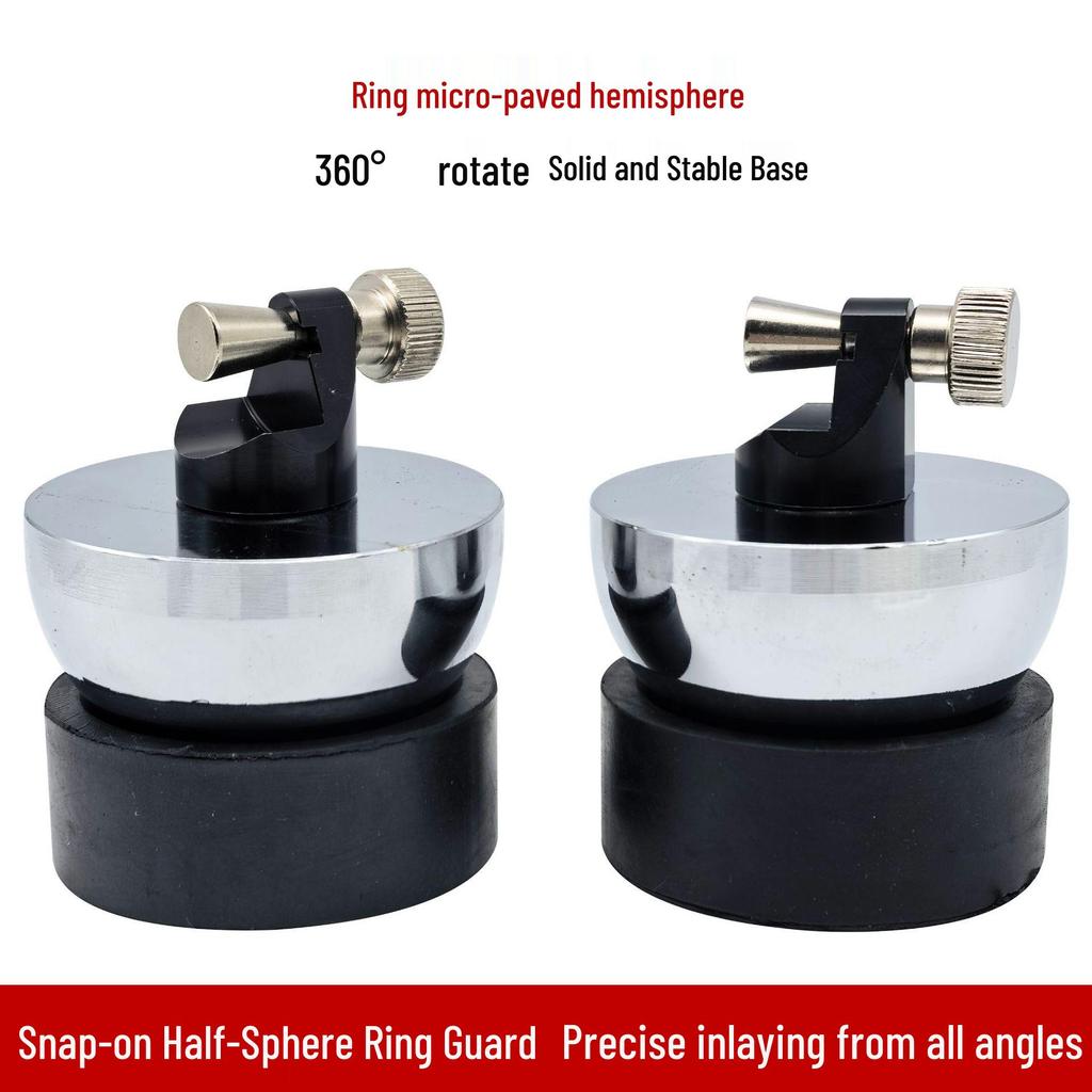 360° Rotating Solid Hemisphere Stone Setting Ring Fixture
