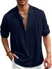 Men's Casual Solid Long Sleeve Shirt with Button Design Men's Clothes for Spring Summer Autumn