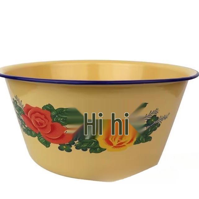 Enamel Lard Storage Jar with Lid for Refrigerator and Chili Oil