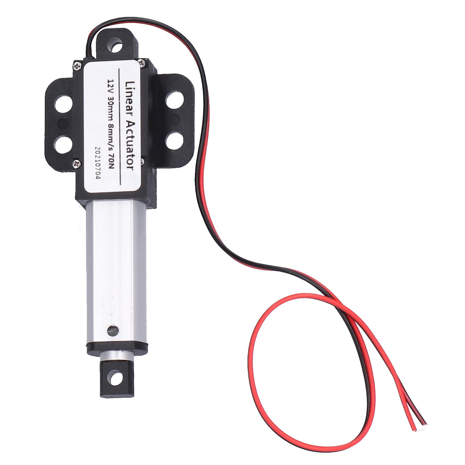 Actionneur Linéaire   12V Course de 30mm Faible Bruit Court-Circuit   Vis Type T   Actionneur Linéaire Électrique