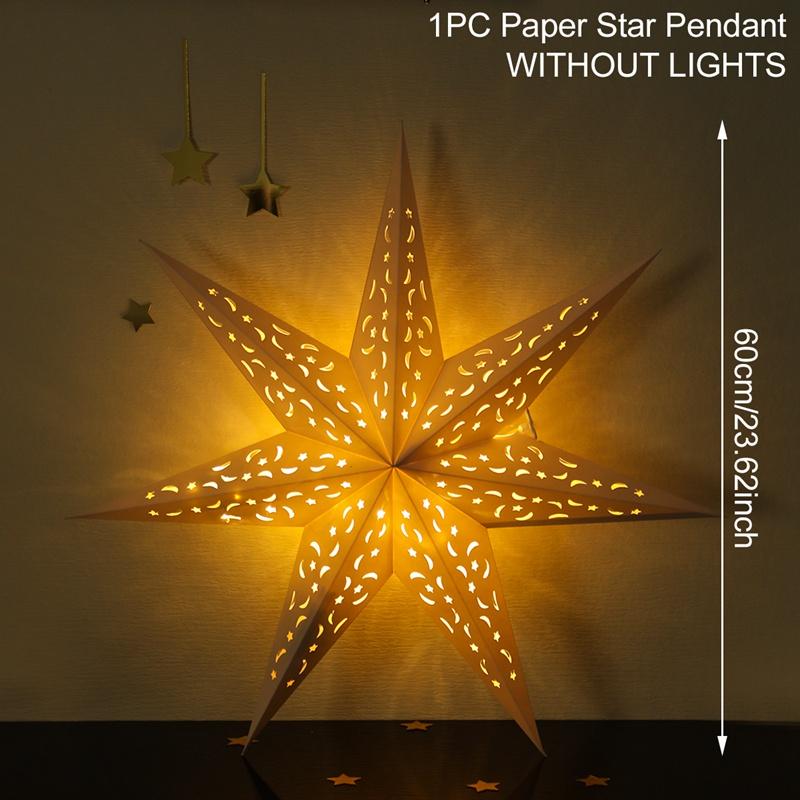 30-75cm Hohlstern Hängeanhänger Eid Mubarak Weihnachten Ramadan Dekoration 2025 Islamische Muslimische Partydeko Ramadan Kareem Geschenk