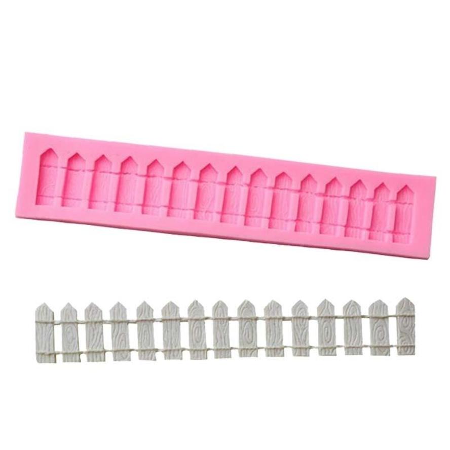 1 Pcs Garden Fence Shape Silicone Fondant Cake Molds Chocolate Baking Clay Decor Tool Suitable Home Kitchen Baking Supplies