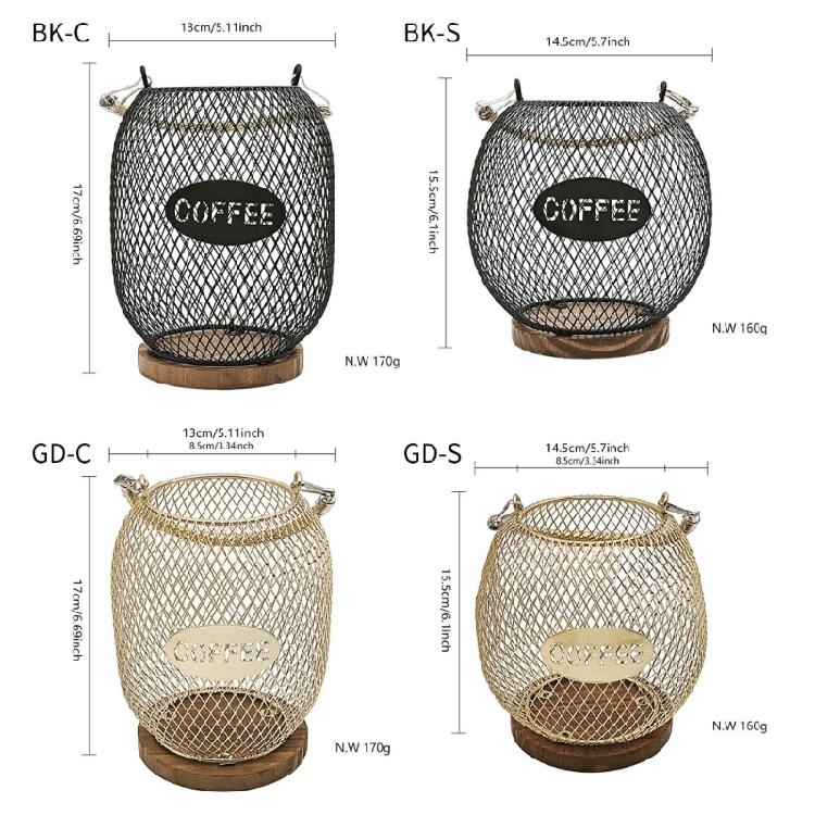 Fashionable Coffee Accessory Storage Basket With Protective Opening Portable for Maintaining Cleanliness and Order