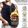 Men Waist Slimming Trainer Muscle Building Tank Top Zipper Vest Body Shapewear