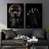 Black Dazzling Woman Poster Printed On Canvas Living Room