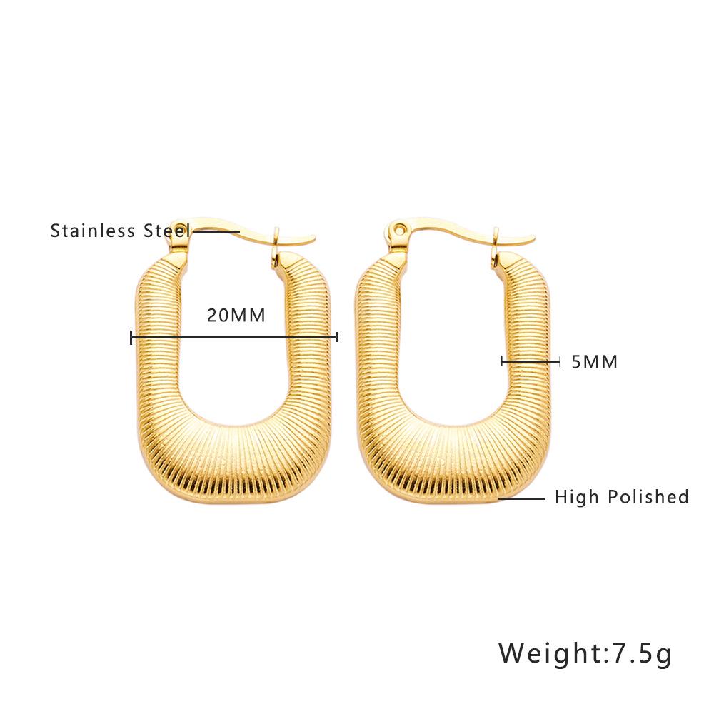 18K Gold-Plated U-Shaped Ear Cuff: Cold Aesthetic Titanium Earrings Inspired by European and American INS Bloggers