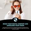 Gaming Blue Light Blocking Glasses for Men Women 99.9% Anti Blue-Light with Orange Red Lens for Computer TV