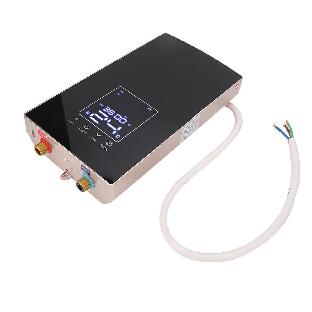 An der Wand montierter, sprachgesteuerter, elektrischer Sofort-Warmwasserbereiter für Badezimmer, 220–240 V