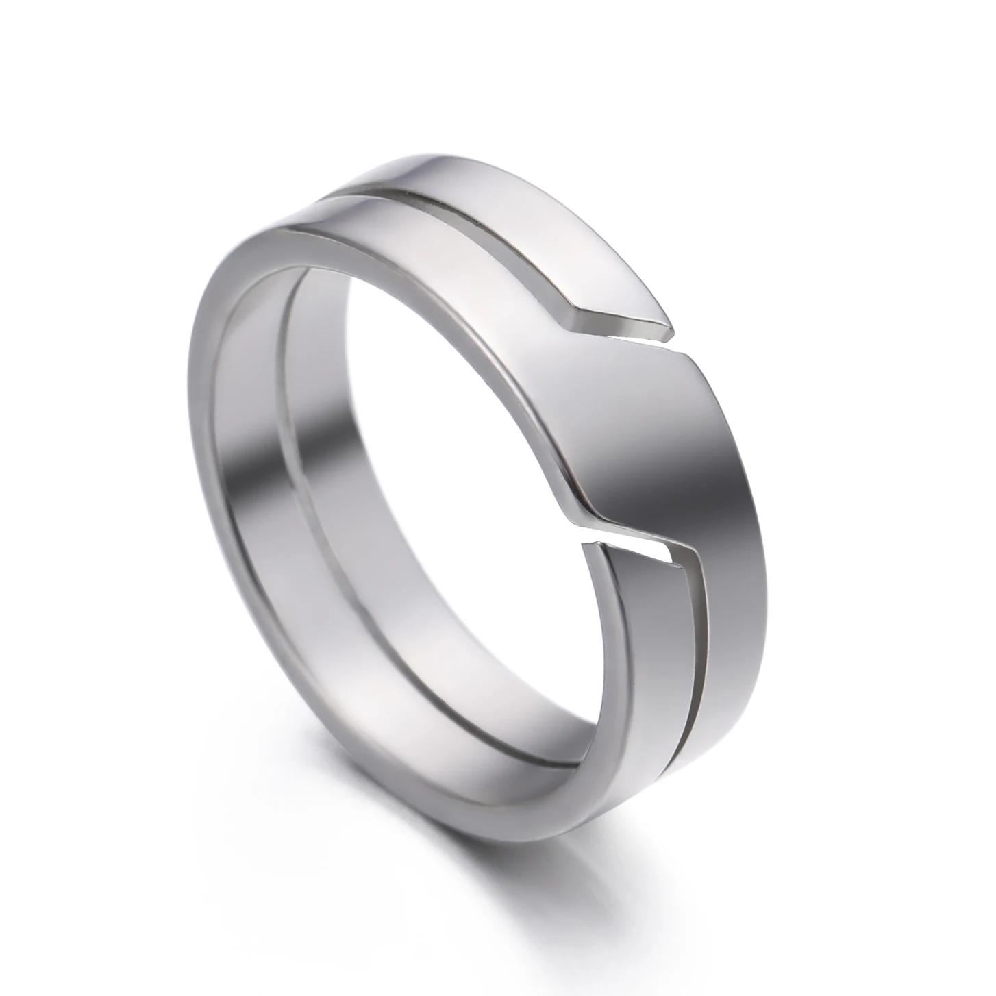 

Teamer Stainless Steel Ring Men Women Minimalist Casual Finger Rings Couple Wedding Band Fashion Jewelry Gift Wholesale 7