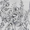 Botanical Stall Shower Curtain, Black and White Plant Herb Flower Floral Small Dorm Bathroom Curtain, Natural Modern Plants Narrow Shower Curtain Set