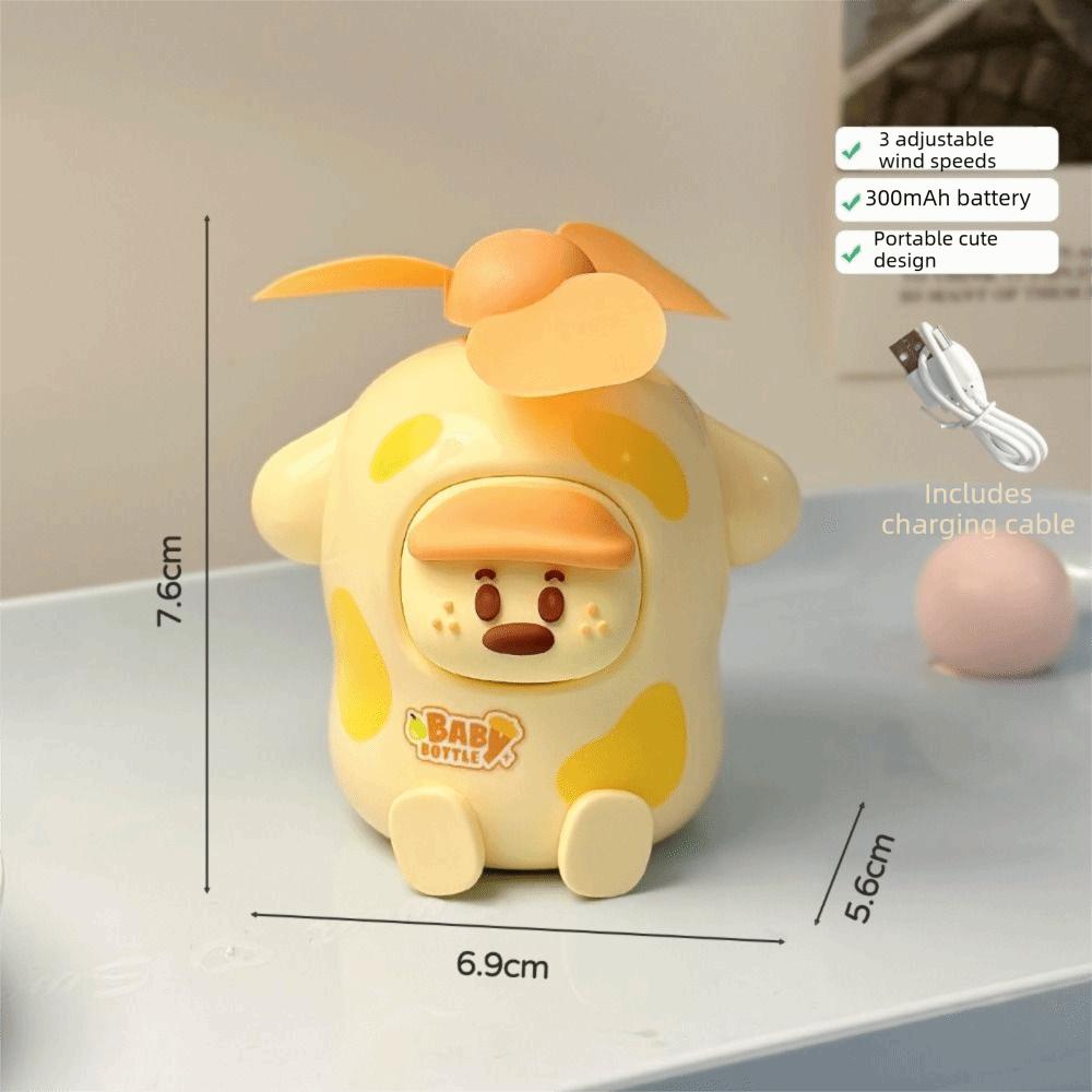 Safe for Children 3 Speed Adjustable Mini Fan Handheld Portable Small Fan Child-Safe Blades Kids Fan Travel