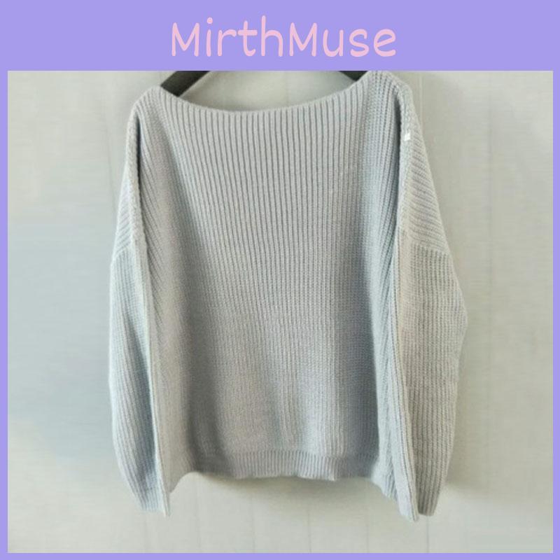 Premium Plus Size Autumn Womens Sweaters Off The Shoulder Pullover Sweater Long Sleeve For Stylish Comfort