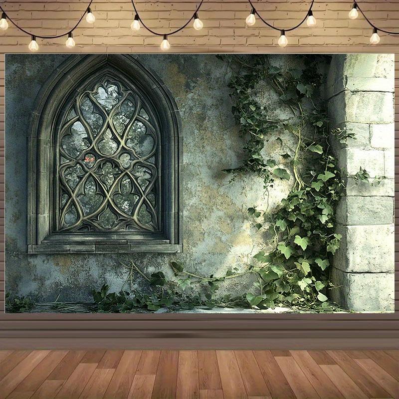 1 2D background cloth - Romantic retro background, as if you were in a mysterious ancient castle! Halloween party 150x210cm
