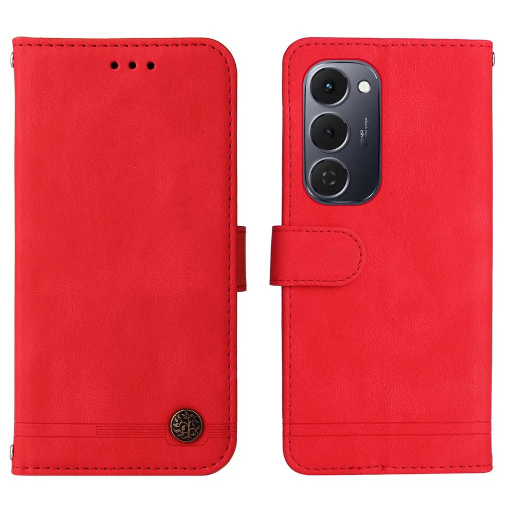 For TECNO Spark 40 Pro+ 4G Leather Wallet Cases Skin Touch Phone Cover Stand with Strap