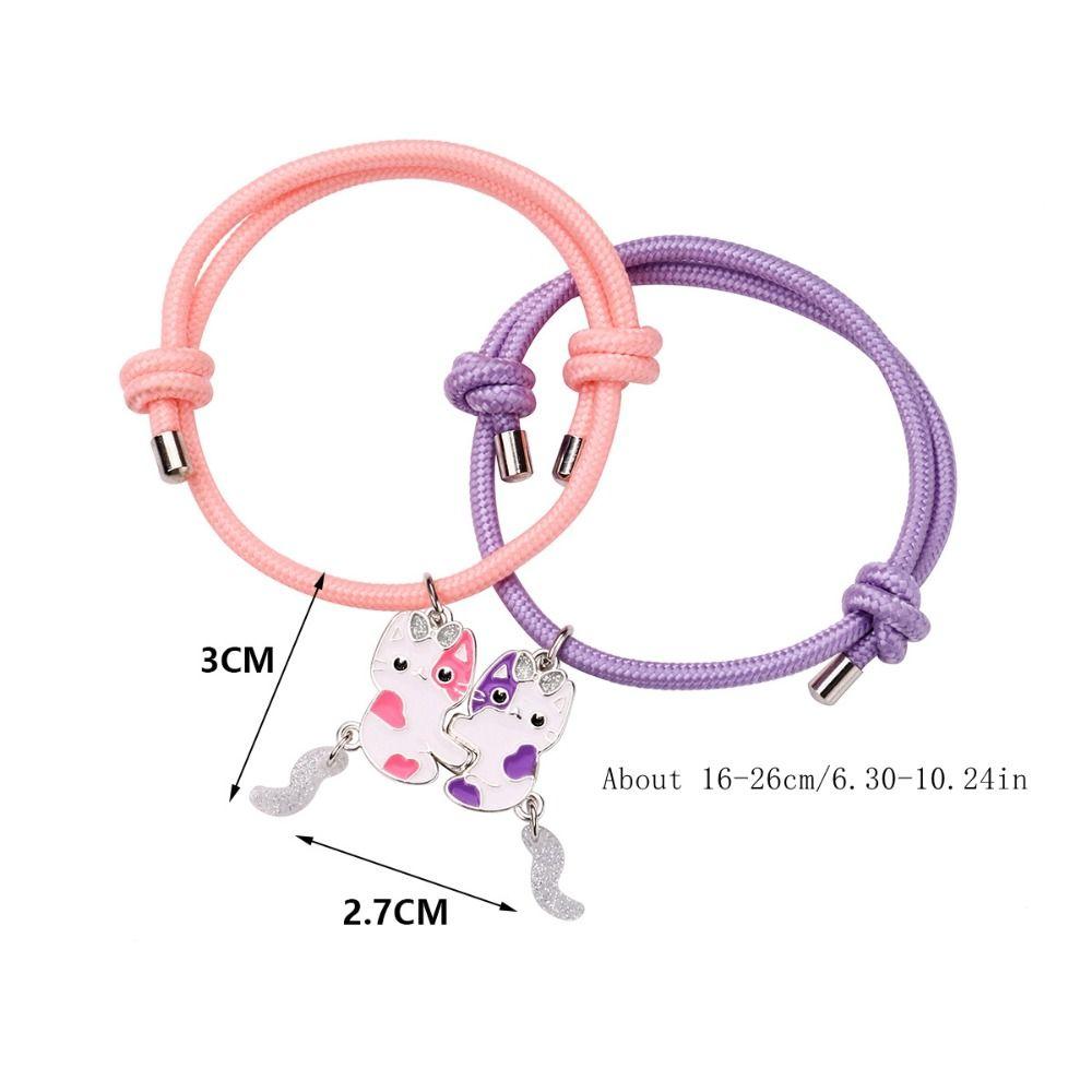 Contrasting Colors Couple Bracelet Magnetic Fortune Bracelet Magnetic Heart Bracelet  Girls