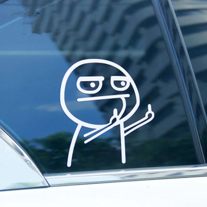 

Car Sticker Taunt Despise Funny Middle Finger Personality Cartoon Creativity Body Sticker Reflective Car Sticker Auto Decoration