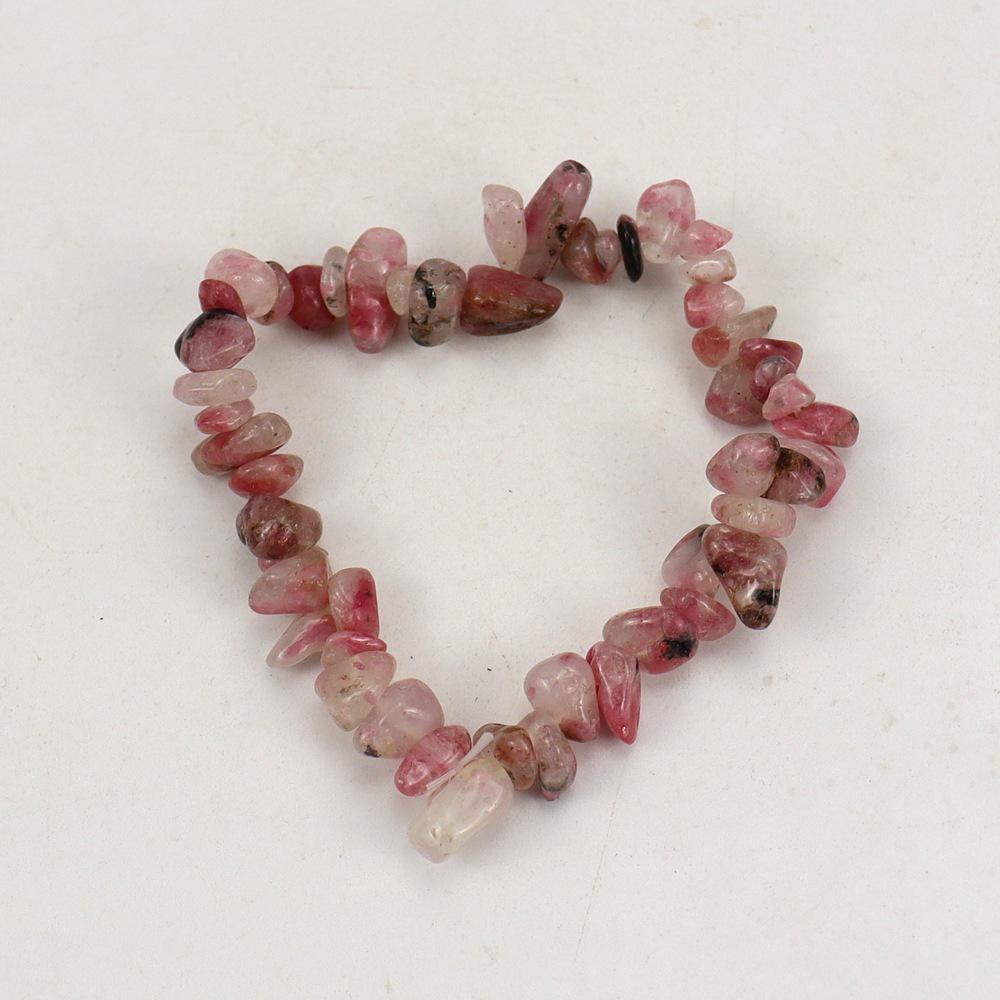 Handmade Beaded Natural Crystal Crushed Stone Bracelet B54