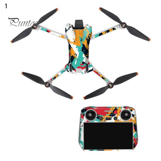 Practical Tear Without Leaving Glue Cool Patterns Drone Protective Decal Remote Control Stickers Drone Protector Flat Scratch Resistant