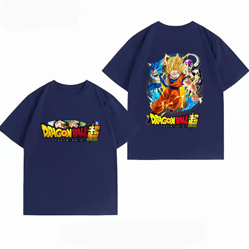 Unisexs Clothing 100 Cotton Summer TShirt Bandai Dragon Ball Super Goku Vegeta Frieza Print Unisexs Tops