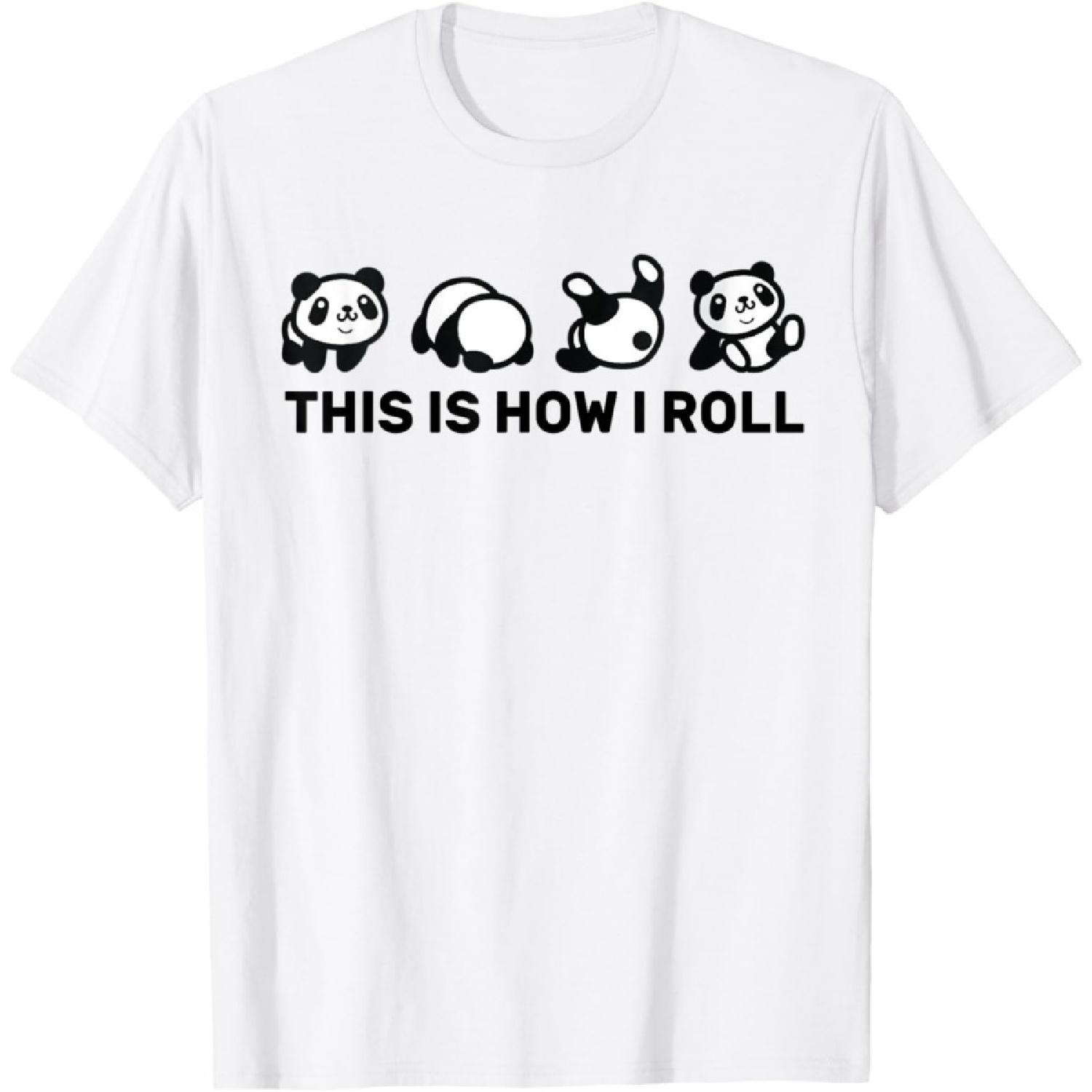 This Is How I Roll Funny Pandas Lovers Girls Women Teen T-Shirt S