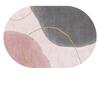 Oval Rugs for Living Room Bedroom Carpet Ins Fashion Minimalism Mats Home Decoration Soft Anti-slip Rug Stadium Shape Floor Mat