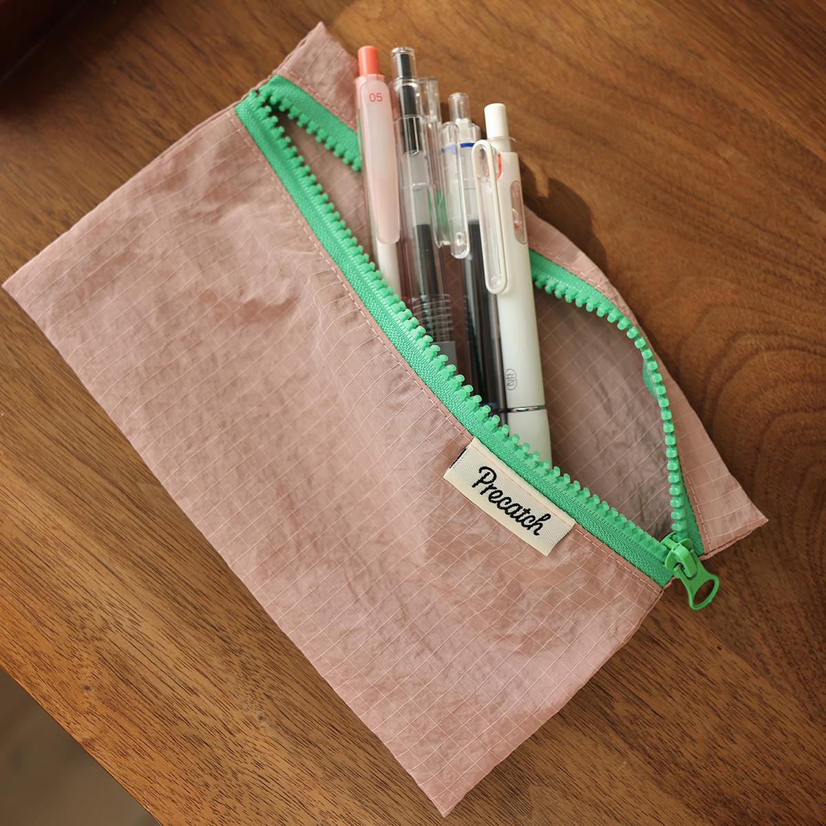 Многофункциональный легкий чехол для карандаша для бровей, канцелярских принадлежностей, ювелирных изделий, документов и мелочи, цвет макарон, для женщин розовый