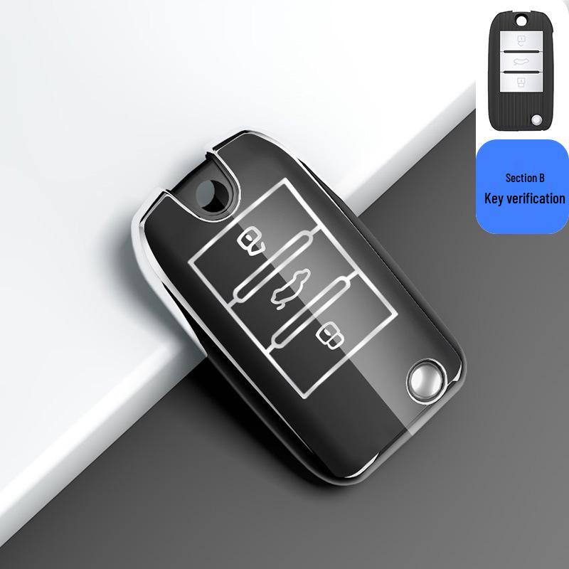 Compatible Key Case for MG 3/5/6, ZS, New Energy, HS, Rui Xing, and MG6 Pro - Third Generation Car Buckle Package