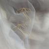 Simple Line Charm Earrings Bows Shape Dangle Ear Rings Bowknot Pendant Eardrop Versatile Metal Accessory for Daily Wear