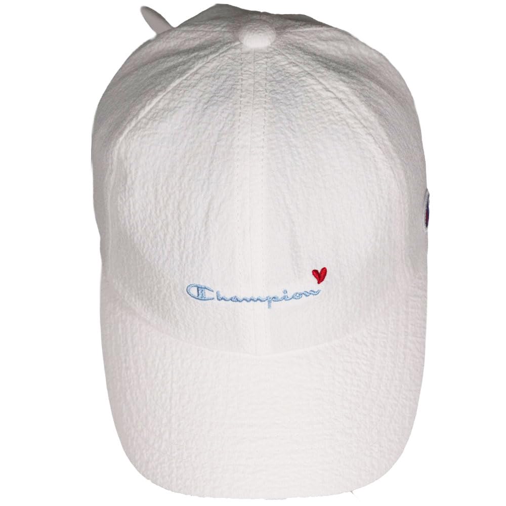 Kids Shirring Cap Heart Hat Outdoor Town Casual UV Protection Sunlight Number [Champion] Kid's 141-0024 (JP, Size, 53.0 cm, 55.0 cm, White)