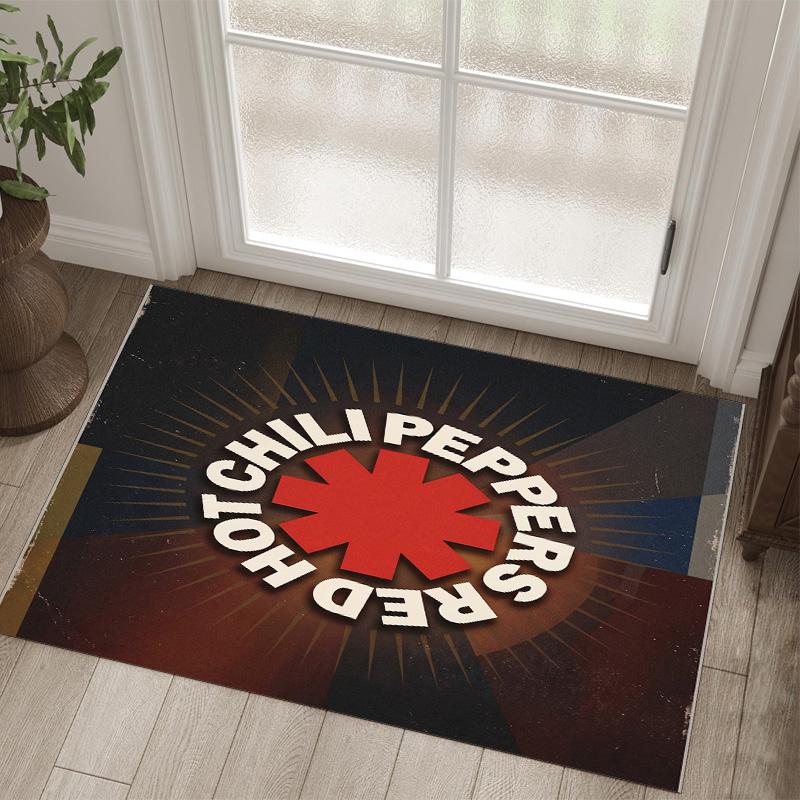 Red Hot Chili Peppers Design Kristall Samt Teppich Gemütlich Nicht?Rutschfester Teppich mit Aufdruck für Schlafzimmer Wohnzimmer Eingang