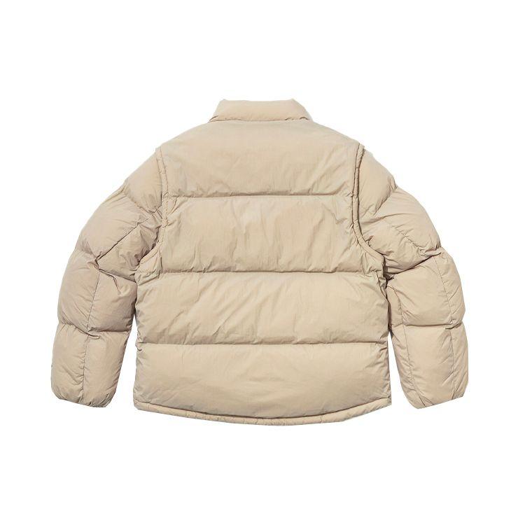 New Era Solid Color Stand Collar Zipper Cotton Jacket Men jackets Beige 12866433