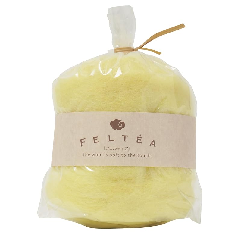 

raw wool Feltea wool felt 40g (4.Pale yellow)