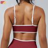 Colorblock Cross-Strap Shockproof Sports Bra for Yoga and Outdoor Fitness