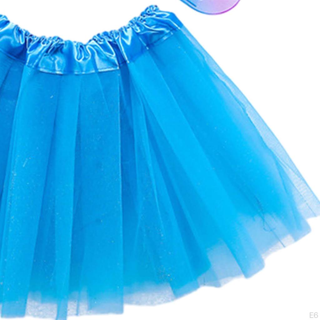 4 Piece Girls Fairy Costume Set Kids Cosplay Angel Tutu Skirt Headband Dress Up Photography Role