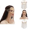 Fashion Rhinestone Decoration With Tassel Design Women Headwear Face Curtain For Nightclub Party And Performance