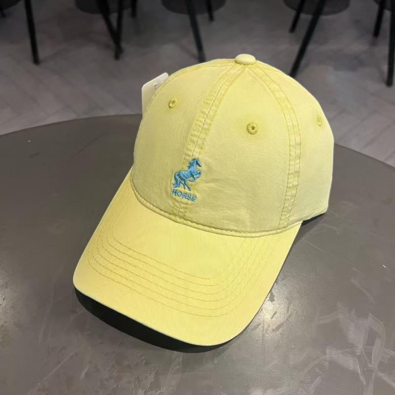 New simple pony letter embroidery baseball cap soft top cap men's and women's casual sunshade sunscreen cap tide
