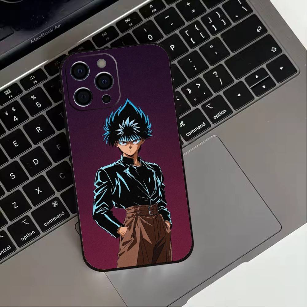Anime Y-Yu Yu H-Hakusho cool  Phone Case For iPhone 17,16,15,14,13,12,11 Plus,Pro Max,XS,Soft Silicone Black Cover