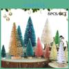 Exquisite Miniatur-Weihnachtsbäume in Weiß, Blau, Grün und Gold für Weihnachtsdeko