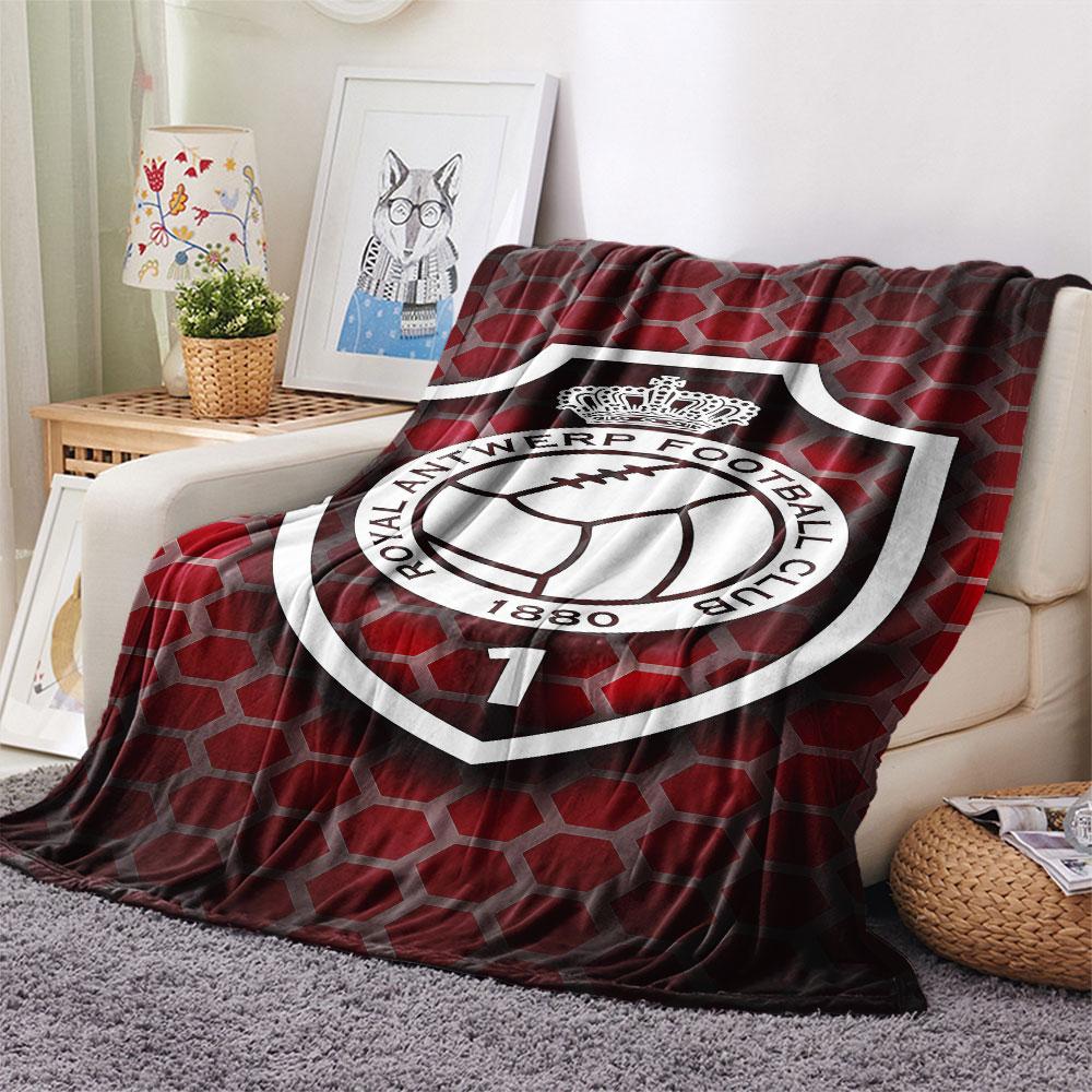 1PC Royal Antwerp FC Patterned Flannel Blanket Suitable For All Seasons for Home Decor Warmth and Comfort Gifts Holiday Present