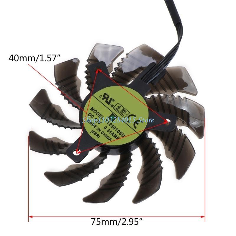 R6FF 3PCS Graphics Card Cooling VGA Fan 4Pin 12V 0.35A for GTX 1660 SUPER AORUS 6G