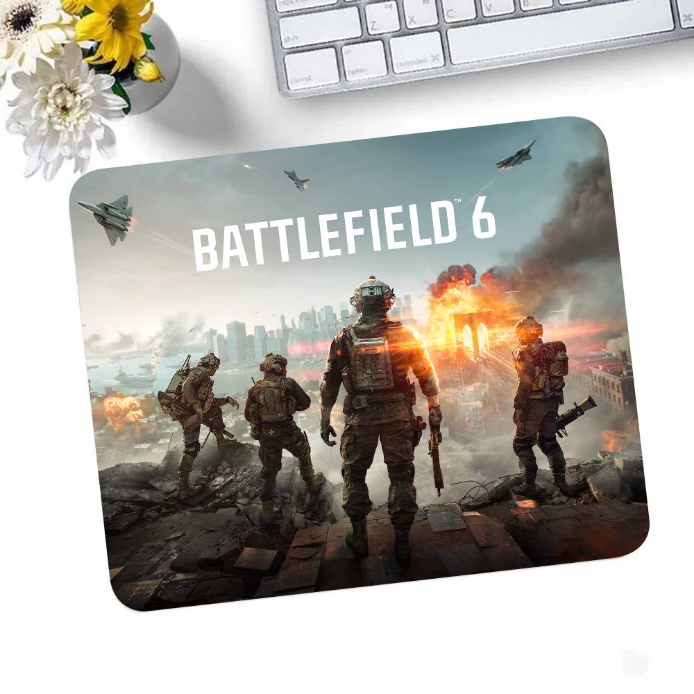 Game Battlefield 6 Mousepad Small LockEdge Mouse Pad For Gamers Computer Desk Pad Rectangular Anti-slip Rubber