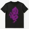 Big Pink Colored Dragon Graphic Design Unisex T-shirt Tops Tees Unisex