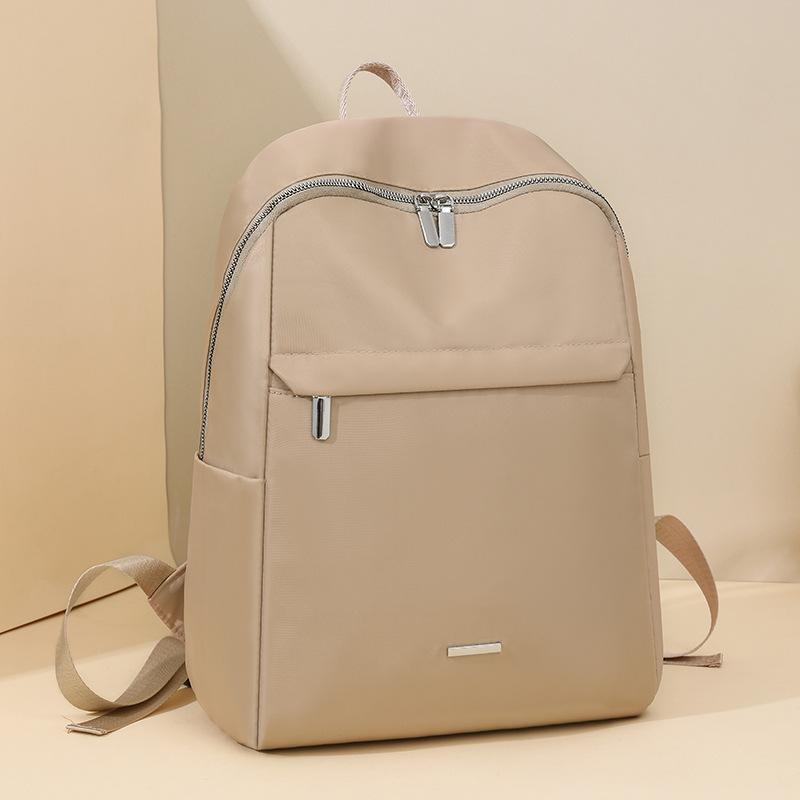 

New nylon backpack large-capacity backpack simple and fashionable college student anti-splashing light schoolbag хаки